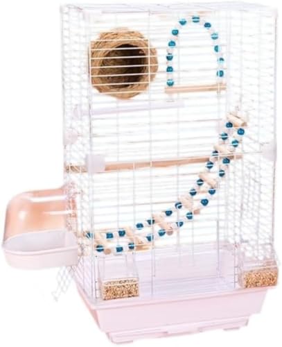 Zxyler 大型鳥小屋|透明鳥かご 飛翔適性|小型・中型鳥最適 広々空間 観賞便利 安全耐用 室内装飾適 餌箱・給水器付き 組み立て簡単