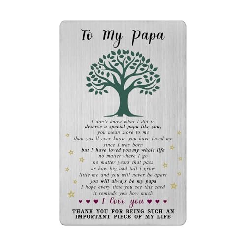 Father's Day Card for Papa - Thank You Gifts for Papa Birthday We...