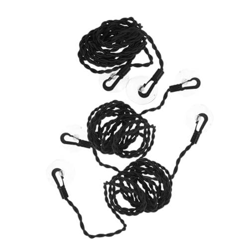 STOBAZA 3pcs Portable Elastic Clothesline Travel Drying Rope with Suction Cups for Indoor Outdoor Use for Camping Hiking and Home Laundry