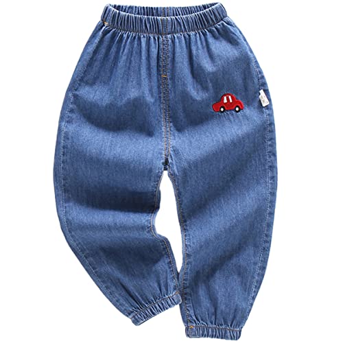 Kids Child Boys Girls Elastic Spring Autumn Soft Cotton Denim Casual Cool Sport Street Summer Thin Bloomers Pants