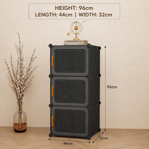 Image of 6 Layer Plastic Shoe Rack for Home 6 Layer with Cover Shoe Rack with Door | Multi Layer Shoe Organizer Stand | Space Saving Footwear Storage Cabinet for Bedroom Entryway.