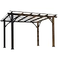 AMZOSS Cedar Pergola 12' x 10' Outdoor Wooden Pergola Kit, Weatherproof Grape Gazebo for Climbing Plant Support, Garden, Patio, Backyard, Deck