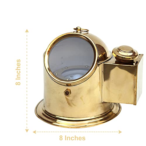 Brújula de casco binnacle de latón brillante manual miniatura 4