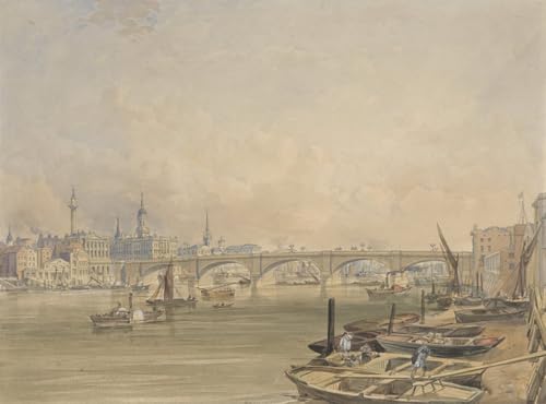 Tableau pont de Londres Edmund Walker pour habiller un grand mur vide de salon