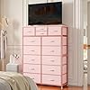 Amazon.com: EnHomee Pink Dresser, Dresser for Girls Bedroom with 14 ...