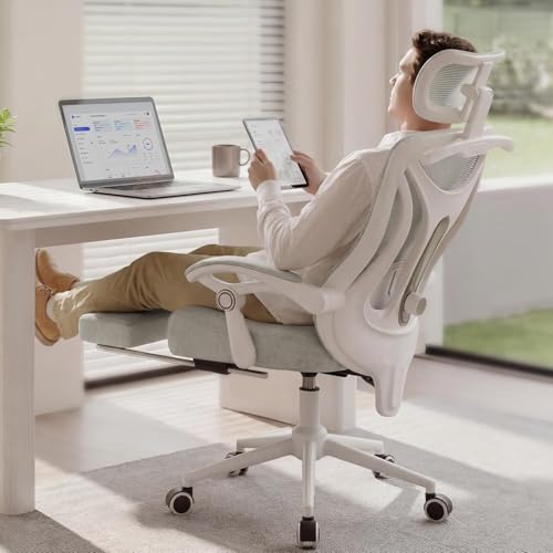 CYKOV Ergonomic Mesh Recliner (350 lbs, 4-Way Headrest, Next-Day Delivery)