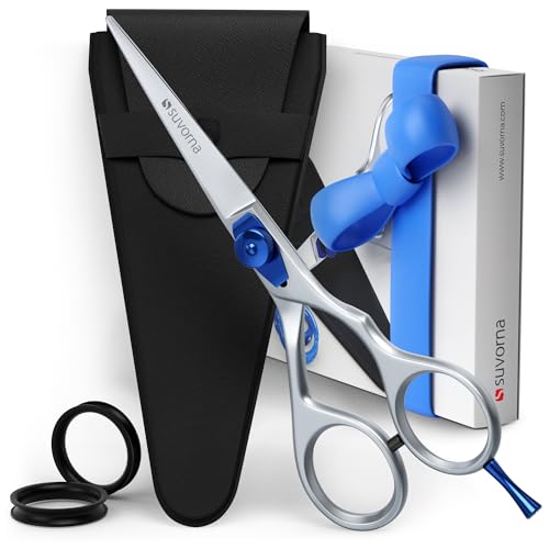 Suvorna Professional Hairdressing Shears- 5.5 inches Hair Scissors - Japanese Scissors for Hair Cutting - Razor Sharp Barber Shears Blades - RightHand Hairdresser Shears with Adjustment