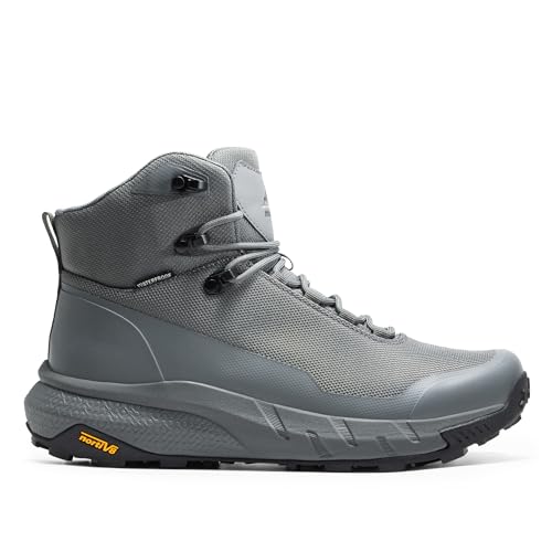 NORTIV 8 Men's Mid Waterproof Hiking Boots Outdoor Lightweight Breathable Trekking Camping Mountaineering Shoes HydroTrek - Image 6