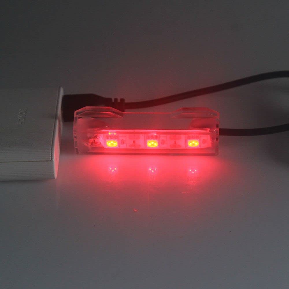 Lámpara LED USB para acuario, pequeña iluminación acuática, luz subacuática, lámparas de iluminación LED, planta acuática para pecera, lámparas de acuario (luz roja)