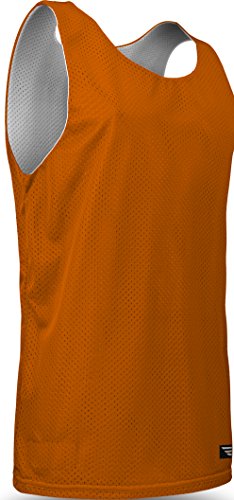 Game Gear Reversible Workout Jersey, Basketball/Gym Tank Top for Men and Boys AP-993 Orange/White