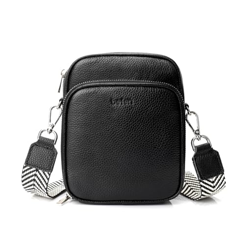 befen Genuine Leather Small Crossbody Purses for Women, RFID Blocking Trendy Cell Phone Travel Purse