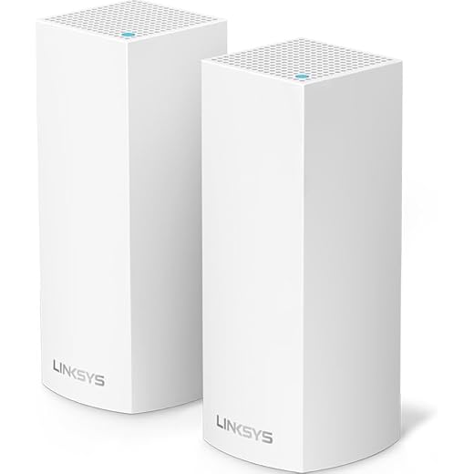 Linksys Velop Tri-Band Whole Home WiFi Mesh System, 2-Pack (Coverage up to 4000 sq. ft), Router Replacement for Home Network, Compatible with Alexa (WHW0302-RM2) (Certified Refurbished)