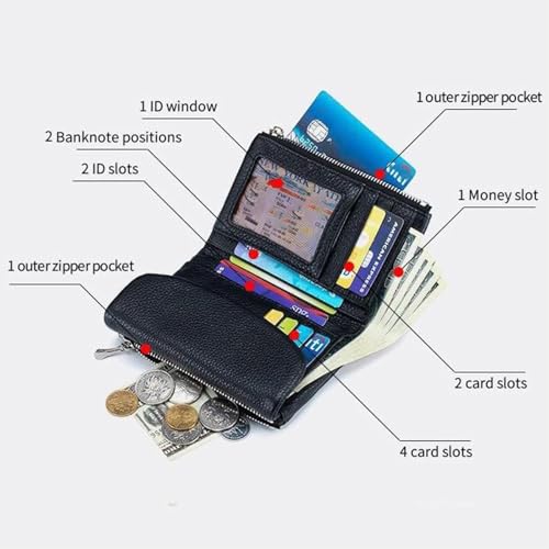 Joyfullygo Wallet, Unisex Pebble Leather Wallet, Relevantk Wallets, Genuine Leather Coin Purse With Credit Card Holder, Coin Holder & Cash Slots (#1)3