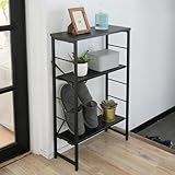 山善(YAMAZEN) テーブル コンソールテーブル ラック スリム ディスプレイラック 隙間収納 幅50×奥行20×高さ80cm 組立品 ブラック/サンドブラック MWCT-5020H(BK2/SBK)