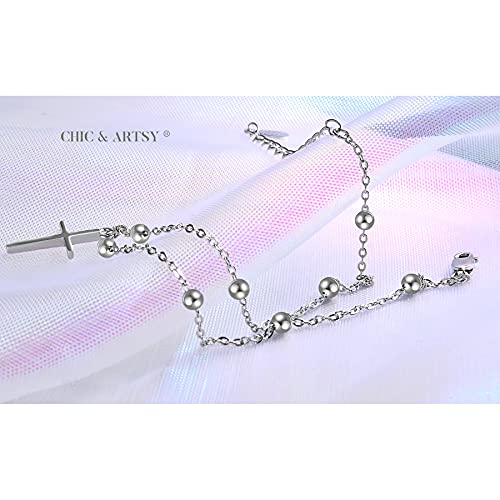 Cross Anklet 925 Sterling Silver Cross Anklet Christian Cross Anklet For Women Tiny Cross Anklet Dainty Cross Anklet Bracelet #TOP1