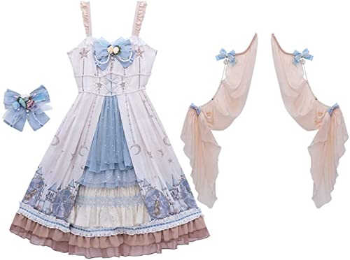 Robe Lolita Classique à Impression Numérique 3D : Ensemble Complet XL