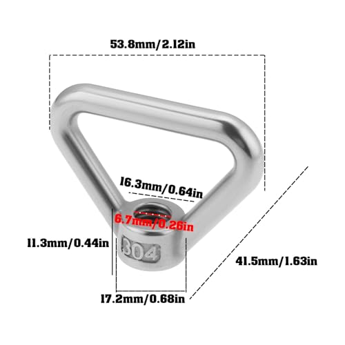 Create idea 6Pcs M10 Hebeöse Mutter 304 Edelstahl Dreieck Ring Form Mutter Gewinde Muttern