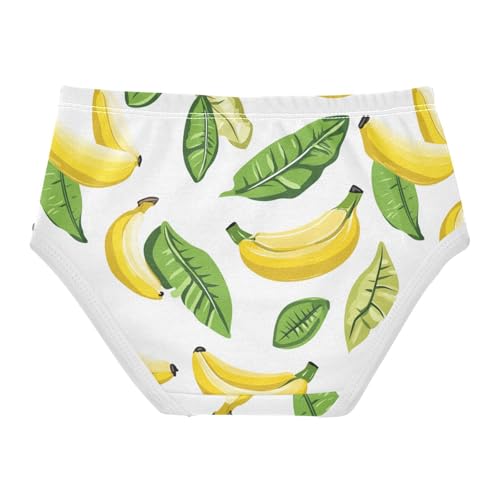 Wusikd Bananas Leaves Girls' Underwear Cotton Girls Briefs Soft Toddler Underwear 2T2