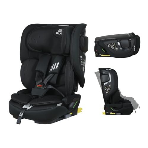 Play One i-Size. Silla de coche con isofix grupo 1/2/3, para bebé de 15 meses y niños de hasta 12 años o 76 cm - 150 cm altura (Black Safe&Go)