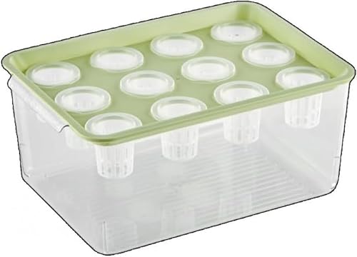 AZIEBAY 栽培キット水耕栽培用プランター、簡単に野菜やハーブを栽培できる便利なアイテム、透明なボックスと多数の植え穴で栽培管理をサポート