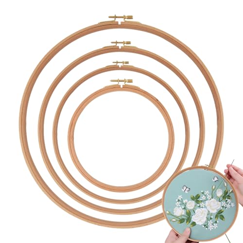 Cercle à broder en bois robuste pour vos projets de broderie d'art
