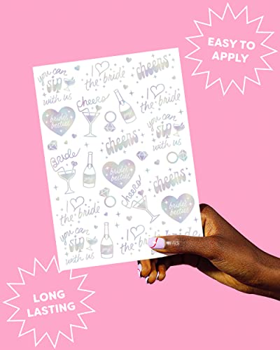 Xo, Fetti Cheers Bachelorette Temporary Tattoos - 40 Iridescent Styles | Bachelorette Party Decoration, Bridesmaid Favor + Bride To Be #TOP1