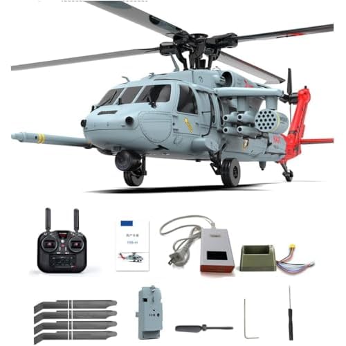 Aetheria F09-H SH60 Seahawk RC Helicopter with Camera, Yu Xiang 2.4G 8CH Remote Control Aircraft, Dual Brushless Wingless, 6G/3D Stunt Copter Model for Adults-1:47 Scale (FC&GPS/RTF Version)