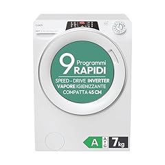 Candy RapidÓ RO4 1274DWMT/1-S Lavatrice, 7 Kg, 1200 Giri, Wi-Fi + BLE, Connesso, Partenza Ritardata, Rilevatore Kg, Classe A, 60x45x85 cm, Bianco [Classe di efficienza energetica A]