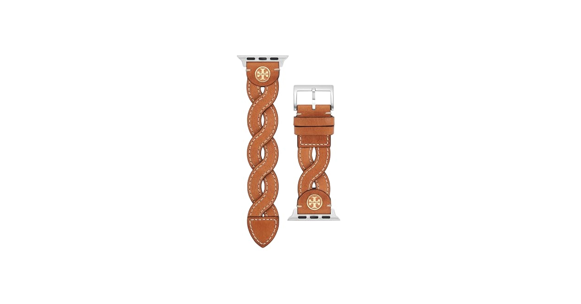Amazon.com: Tory Burch Women's Luggage Brown Braided-Leather
