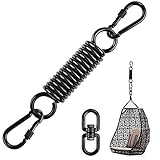 💖𝑹𝒆𝒍𝒂𝒙 𝒚 𝑪𝒐𝒎𝒐𝒅𝒊𝒅𝒂𝒅: El juego de muelles de columpio de la silla con suspensión le permite balancearse de manera suave y cómoda, el resorte amortigua el movimiento de la hamaca, absorción de impactos óptima, relajar el cuerpo humano.