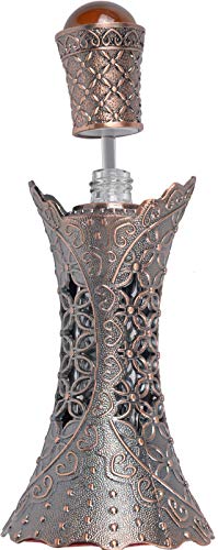 Nerien Essential Oil Dropper Bottle Vintage Empty Refillable Cosmetic Container Retro Perfume Fragrance Bottle Hollow Ancient Glass Organizer Storage For Home, Travel, Indoor Deocr 15Ml/0.51Oz #TOP2