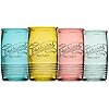 Glaver's Set Of 4 Original Mason Collins Glasses Assorted Colored Drinking Glasses For Juice, Cocktails, Beverage Glass Cups, Hand Wash! (Original Mason Colored 20 OZ) Glaver's Set Of 4 Original Mason Collins Glasses Assorted Colored Drinking Glasses For Juice, Cocktails, Beverage Glass Cups, Hand Wash! (Original Mason Colored 20 OZ)