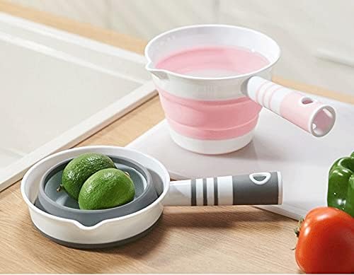 Miniatura 8 de XBLDMJY Cucharón de agua, cuchara de baño plegable, cuchara de agua de plástico para viajes, tabo, utilizado en cocina, jardín, baño (rosa)