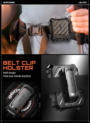 SUPCASE for Samsung Galaxy Z Flip 8 Case with 360 Rotating Belt Clip, Black - image 7