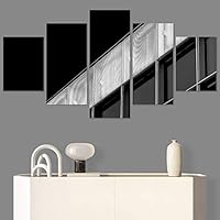 SIGNWIN 5 Panel Canvas Wall Art Modern Art Shapely Patterns Windows for Home Decorations Ready to Hang - 60