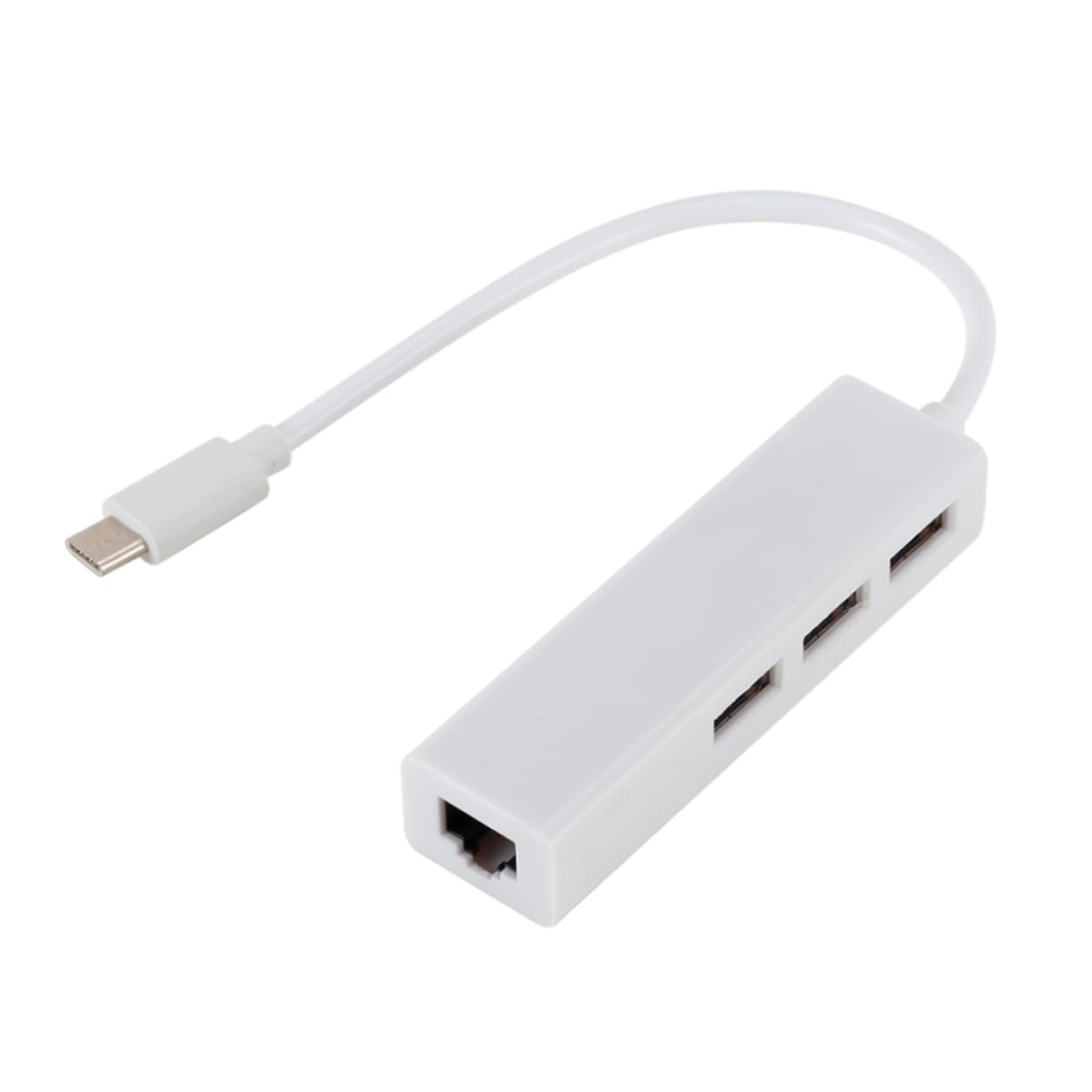 SWOOMEY Whiteout Network Adapter for Notebook 3 USB Port Network Adapter Network Adapter for Laptop Ethernet LAN Adapter White White Put