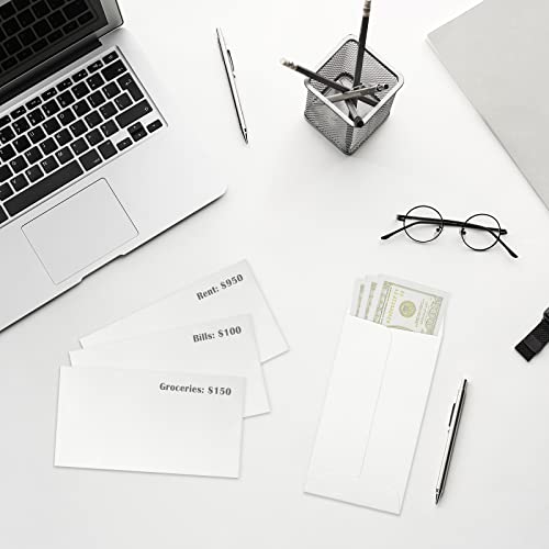 Valbox 3.5X6.5 Money Envelopes, White Kraft #7 Coin Envelopes, Small Parts Envelope With Gummed Flap For Seed, Cash, Budgeting (Pack Of 100) #TOP4