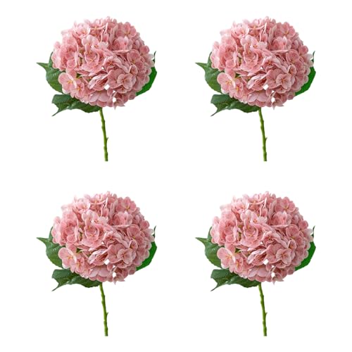 Ywmsfl 4 Count 19.7 Inch Artificial Flower with Bendable Stem Without Maintenance Required for Year Round Decors Seasonal Hydrangea Decors for Office/Event