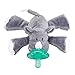 Nookums Paci-Plushies Rhino Buddies - Pacifier Holder (Plush Toy Includes Detachable Pacifier, Use with Multiple Brand Name Pacifiers)
