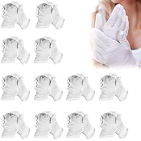 Hsyadazi 12 Paar Baumwollhandschuhe, Stoffhandschuhe Weich und Flexibel Baumwollebaumwollhandschuhe, Weiß