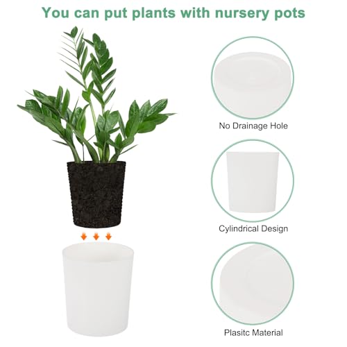 M METERXITY 8-Pack Plastic Plant Pots - Image 2