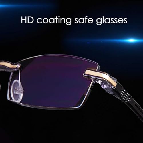 TERAISE Óculos de leitura sem aro Design de corte de diamante de moda Leitores de óculos de lentes c