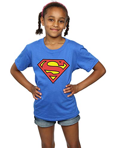Image of DC Comics Girls Superman Logo T-Shirt 12-13 Years Royal Blue