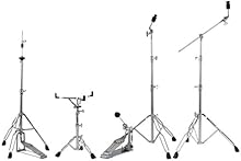 Sturdy performance in a lightweight package An excellent hardware package for the student or advancing player Comes complete with double-braced cymbal cymbal boom snare and hi-hat stands Includes upgraded P930 bass drum pedal Accessible Price
