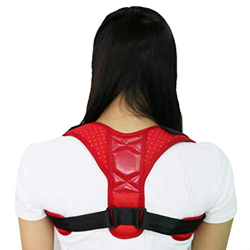 Zooma Corrector de Postura, cómodo Mejor Soporte para Espalda y Hombro, Alivio del Dolor, cinturón de Apoyo para Espalda para retoques y Caza, 0823-Red, Talla única