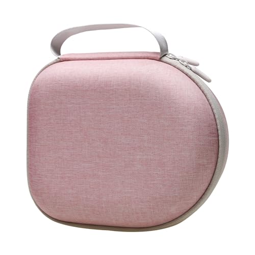 Image of Headphone Headset Case Compatible with Audio-Technica ATH-M20x /JBL /Raycon /Soundcore Anker /Sony /Beats /JLab /TOZO /Logitech /BERIBES /KVIDIO Headphones, Large Headphone Case Hard Shell(Pink+Black)