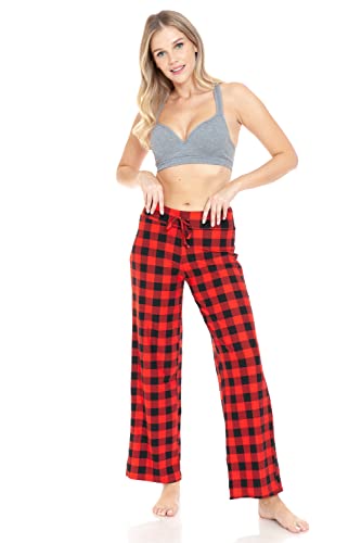 Image of Leggings Depot Women's Wide Leg Drawstring Pajama Pants for Lounge, Sleep