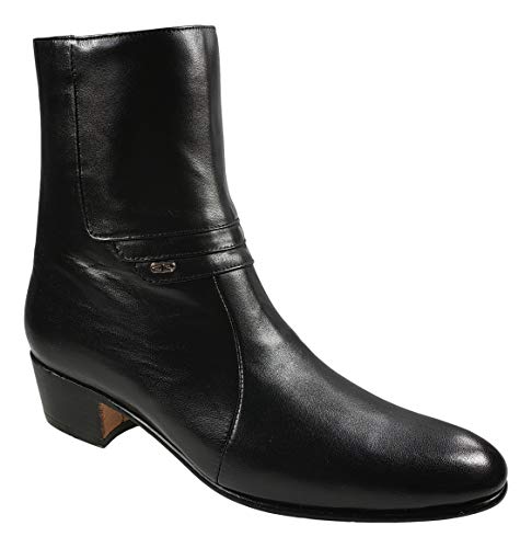 Men's Dress Ankle Boots Genuine Leather Color Black Botin de Vestir3