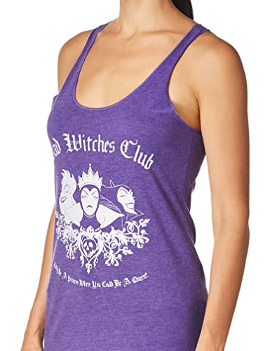 Disney Women's Villains Bad Witch Club Tri-Blend Racerback Layering Tank, Purple Heather, Medium3