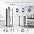 ICEPURE 3G Gravity Water Filter System with Water Level Window, Multi-Stage Filter, Stainless Steel Countertop Gravity fed Filtration with 4 Filters and Stand Reduce Microplastics, Lead & Total PFAS